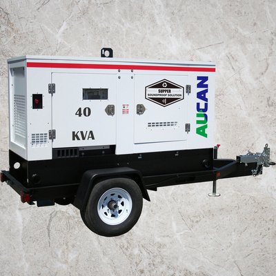 40kva Deutz / Ricardo Diesel mobile generator set for industrial / business trailer dinner type silent genset 8-10hours